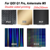 For QIDI Q1 Pro PEI Sheet 250x250mm Double Sided Spring Steel Sheet Texture PEI Build Plate for QIDI Q1 Pro Heat Bed Accessories