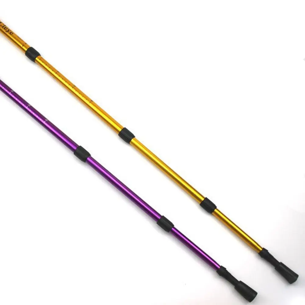 4 Section Trekking Poles Non-slip Wear-resistance Walking Stick Elegant Aluminium Alloy Foldable Crutches Hiking