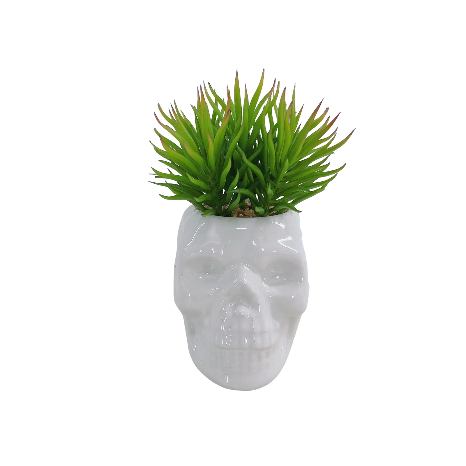 HXGYZP Fake Plants Artificial Succulents In Pots Skull Potted Plant For Home Indoor Outdoor Decor Gifts Halloween Decoration