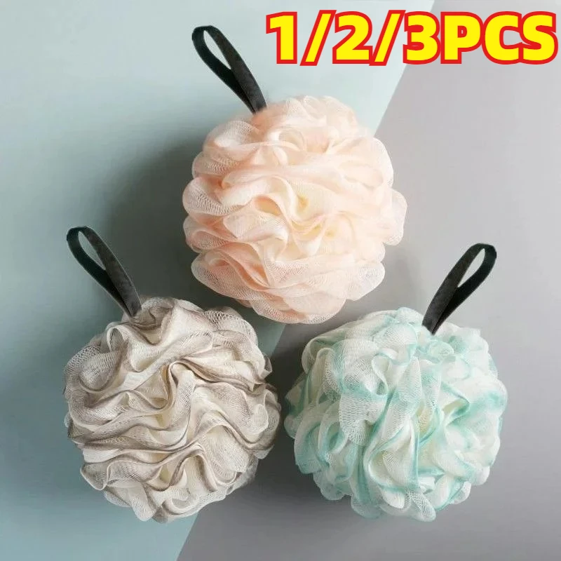 Grande palla da bagno ricche di bolle, asciugamano da bagno, scrubber, pulizia del corpo, rete, doccia, spugna per lavare, accessori da bagno
