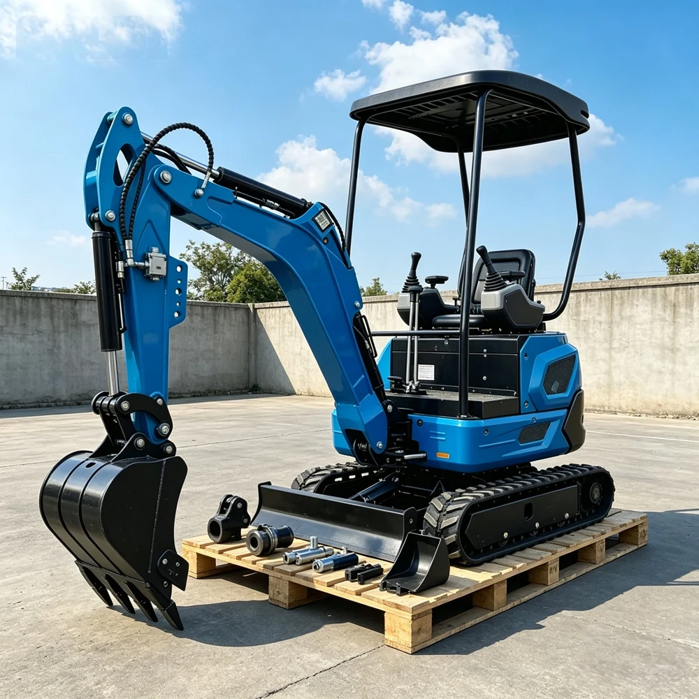 Mini Excavator 1.7Ton With Hydraulique Pelle And Attachments For Construction Agricultural Farm Digger Escavadora Machine Sale