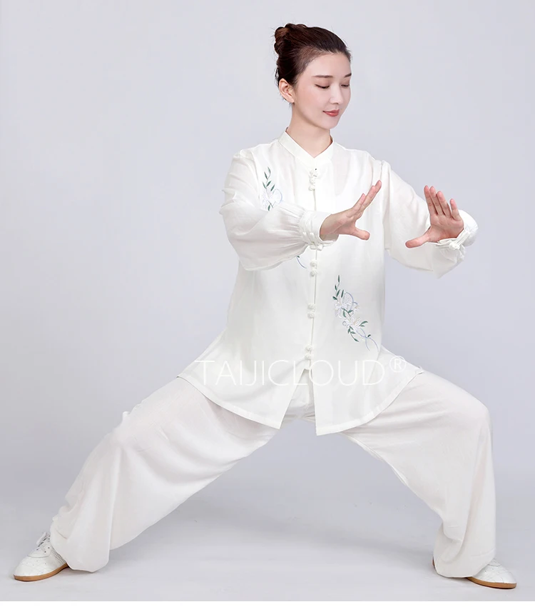 Tai-Chi-Übungsuniform für Damen – Sommerliches, atmungsaktives Kung-Fu-Trainingsoutfit aus Baumwolle und Leinen