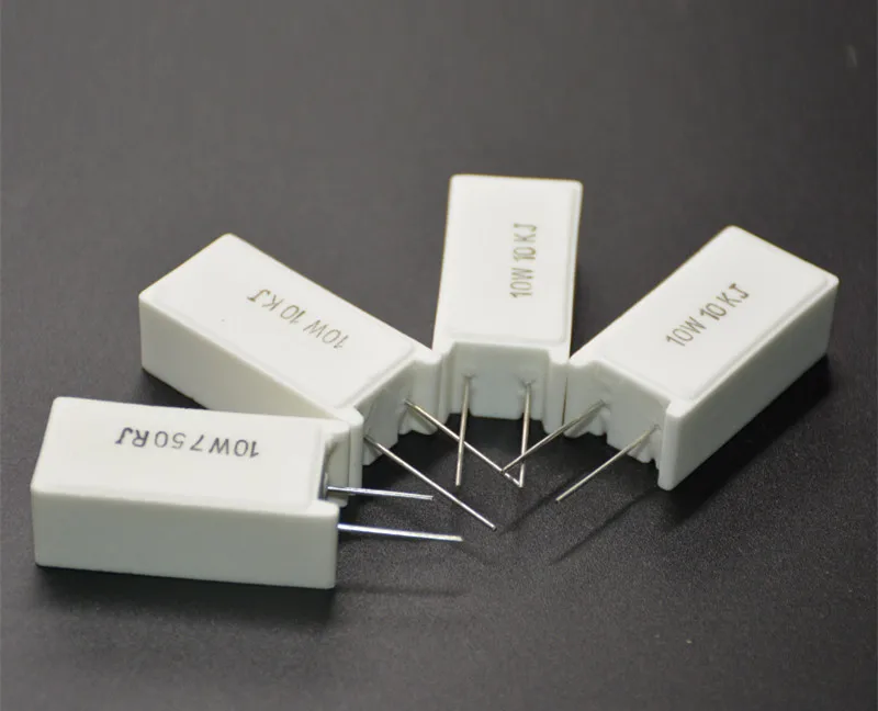 10pcs RX27-5 SQM Vertical Cement Resistor resistance 10W 0.1/0.5/1/1.5/2/3.5/3.9/4.7/5.1/5.6/6.8/7.5/8.2/10/12R-100K Copper foot