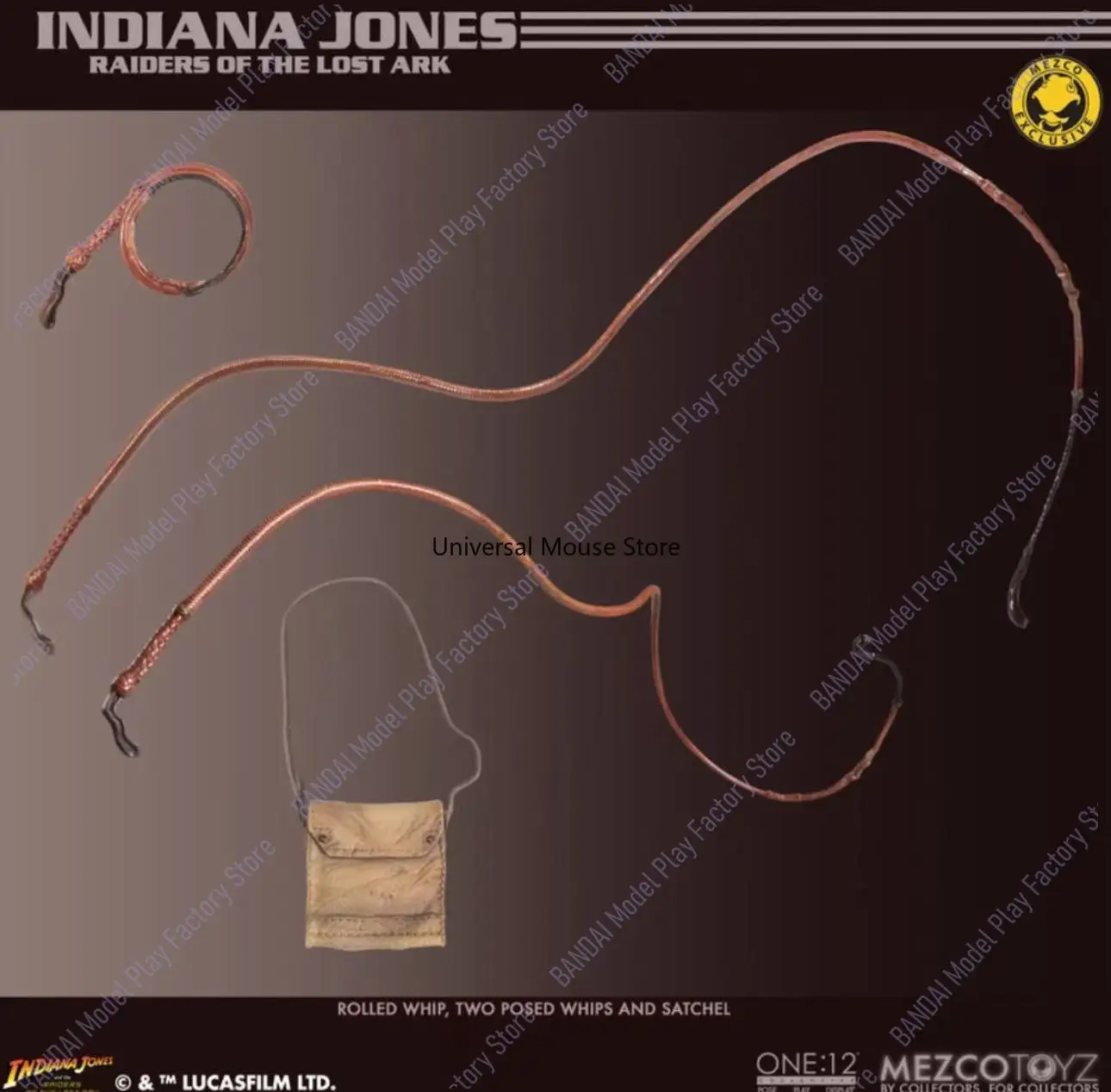 En stock ahora: Figura de acción MEZCO Raiders of The Lost Ark Indiana Jones Ant Gold Label 1:12