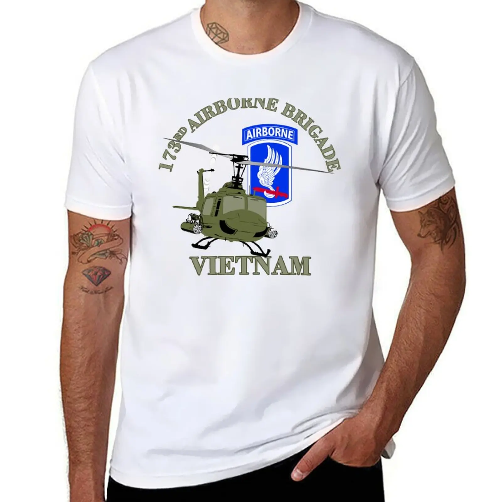 

for Airborne graphic Vietnam funny -UH-1 173rd shirts graphic for t man Gunship shirts t man T-Shirt