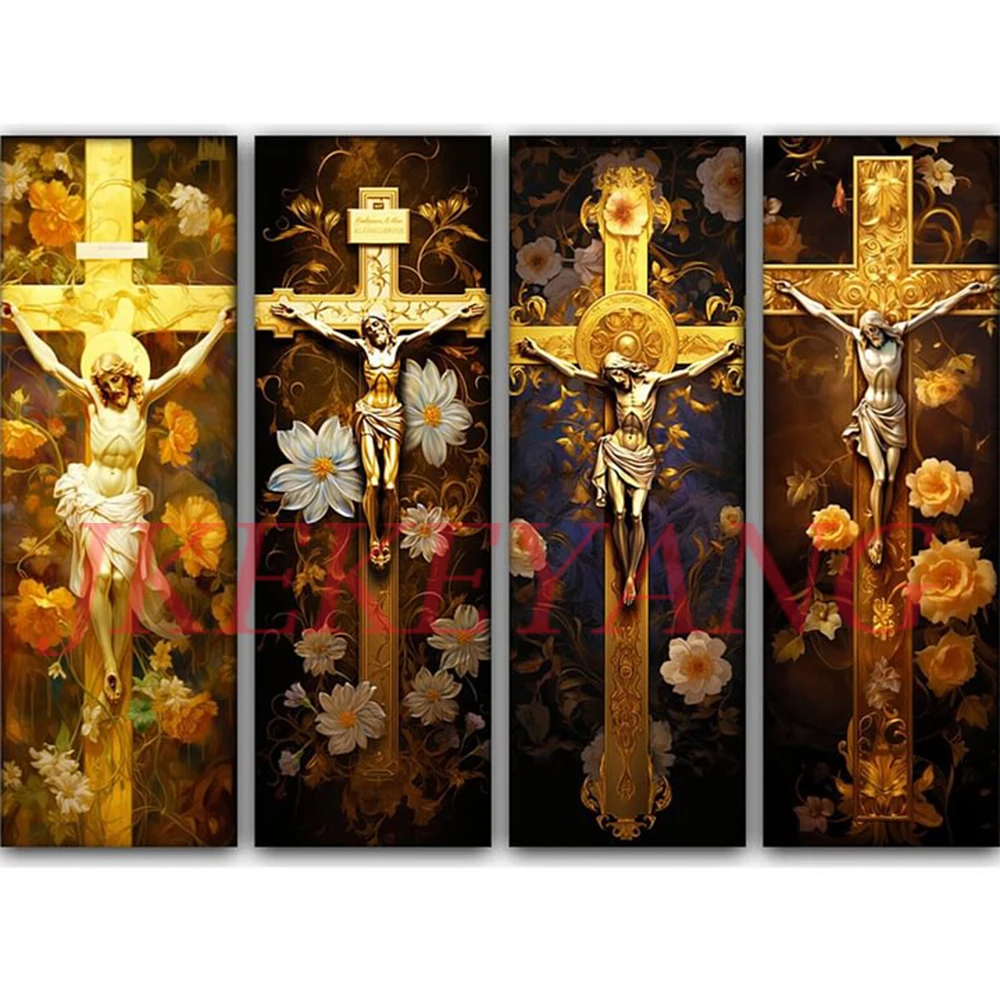 5D Diy Diamond Painting The Cross of Jesus Picture Diamond Mosaic Rhinestone Embroidery Cross Stitch J3827