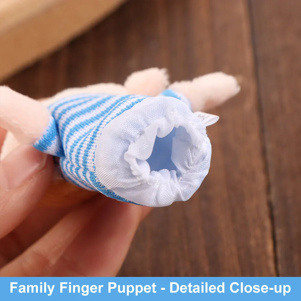 

6Pcs Storytelling Props Soft Finger Puppets Set Cloth Velvet Mini Early Education Cartoon Safe Baby Stocking Stuffers