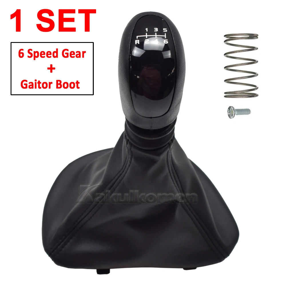 Schaltknauf Schalthebelkopf mit Leder-Manschette für Mercedes Benz Vito Viano W639 2003-2010 Schwarz 6-Gang Schaltgetriebe – Detail 7