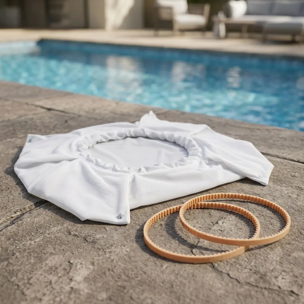 Filter Fine Mesh Filter Pool Cleaner Belts Reusable Fine Mesh Double Stitching Design For Swimming Pool Cleaning