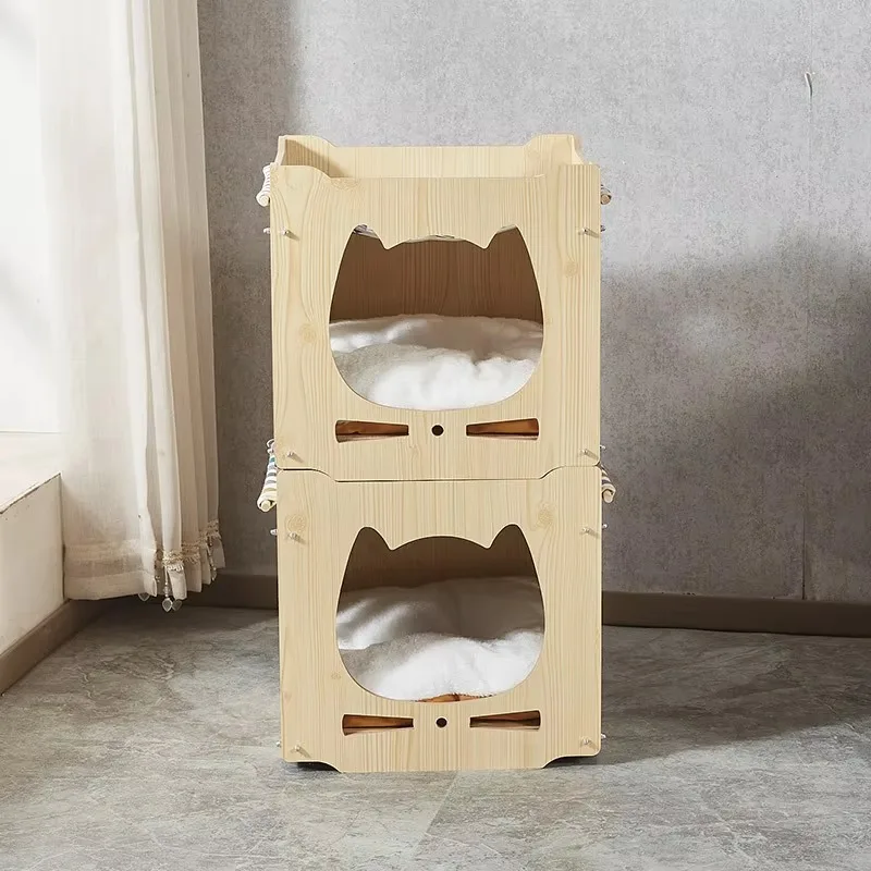 Luxury Small Pet Cat Shelter Cabinet Furniture Cozy Dog Cave Pet House Kitten Cube Animal Dog Bed Hideaway for Cats Puppies