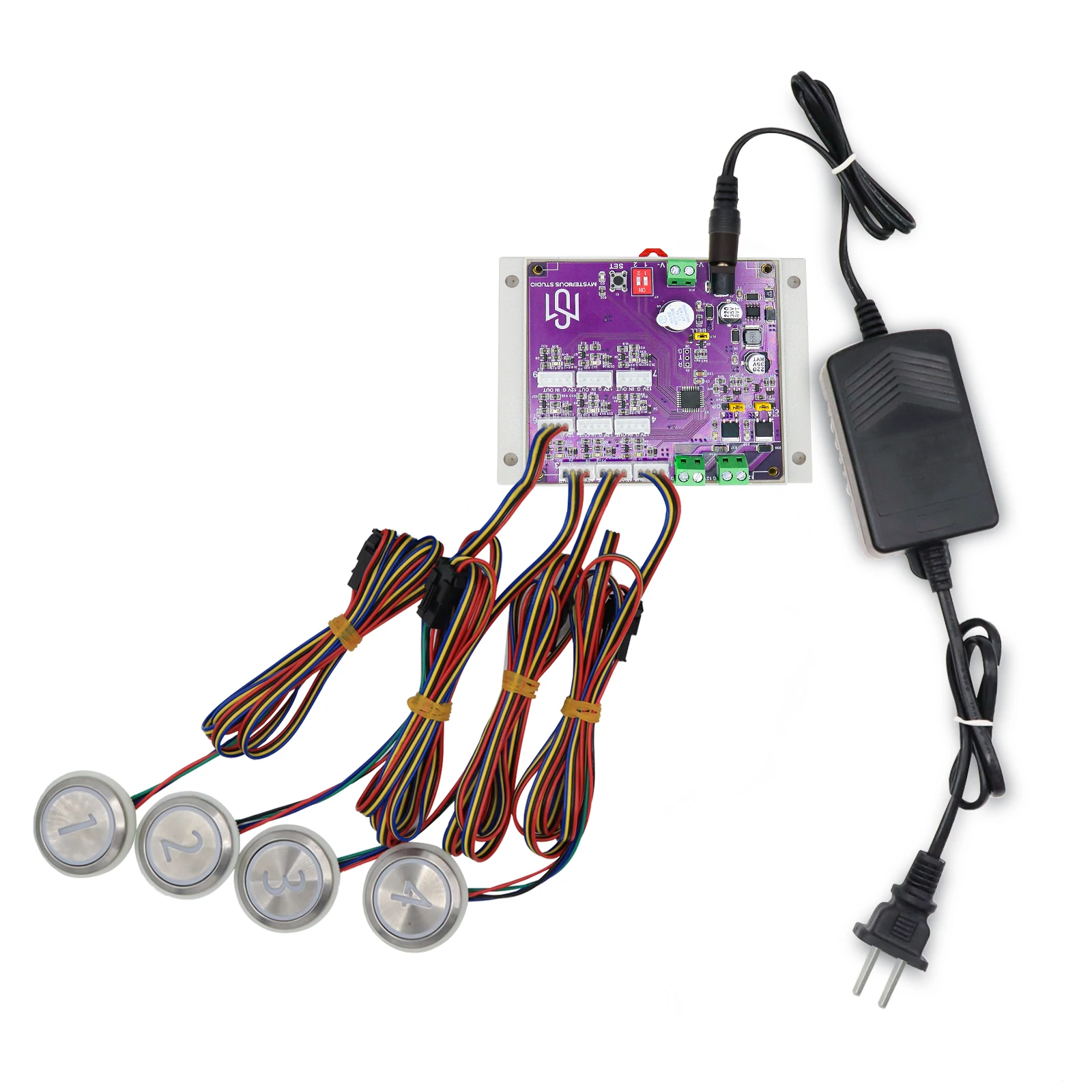 Mystery Studio Digital Button Room Puzzle Fuga Room Puntelli 1987 Le superbes serrature saranno aperte nell'ordine corretto