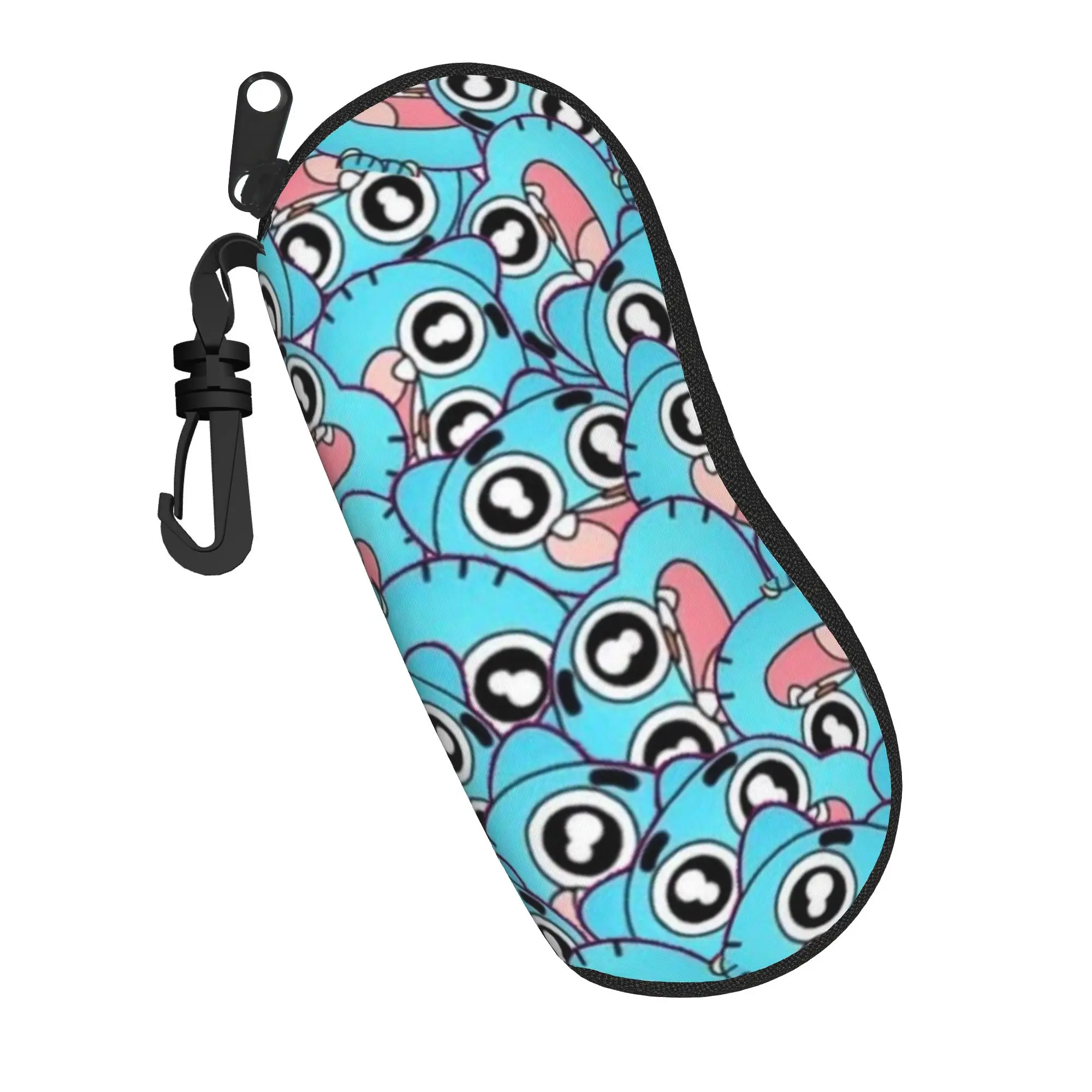 Cute The Amazing World of Gumballs Glasses Case Printing Zipper  Sunglasses Protector Cartoon Glasses Box