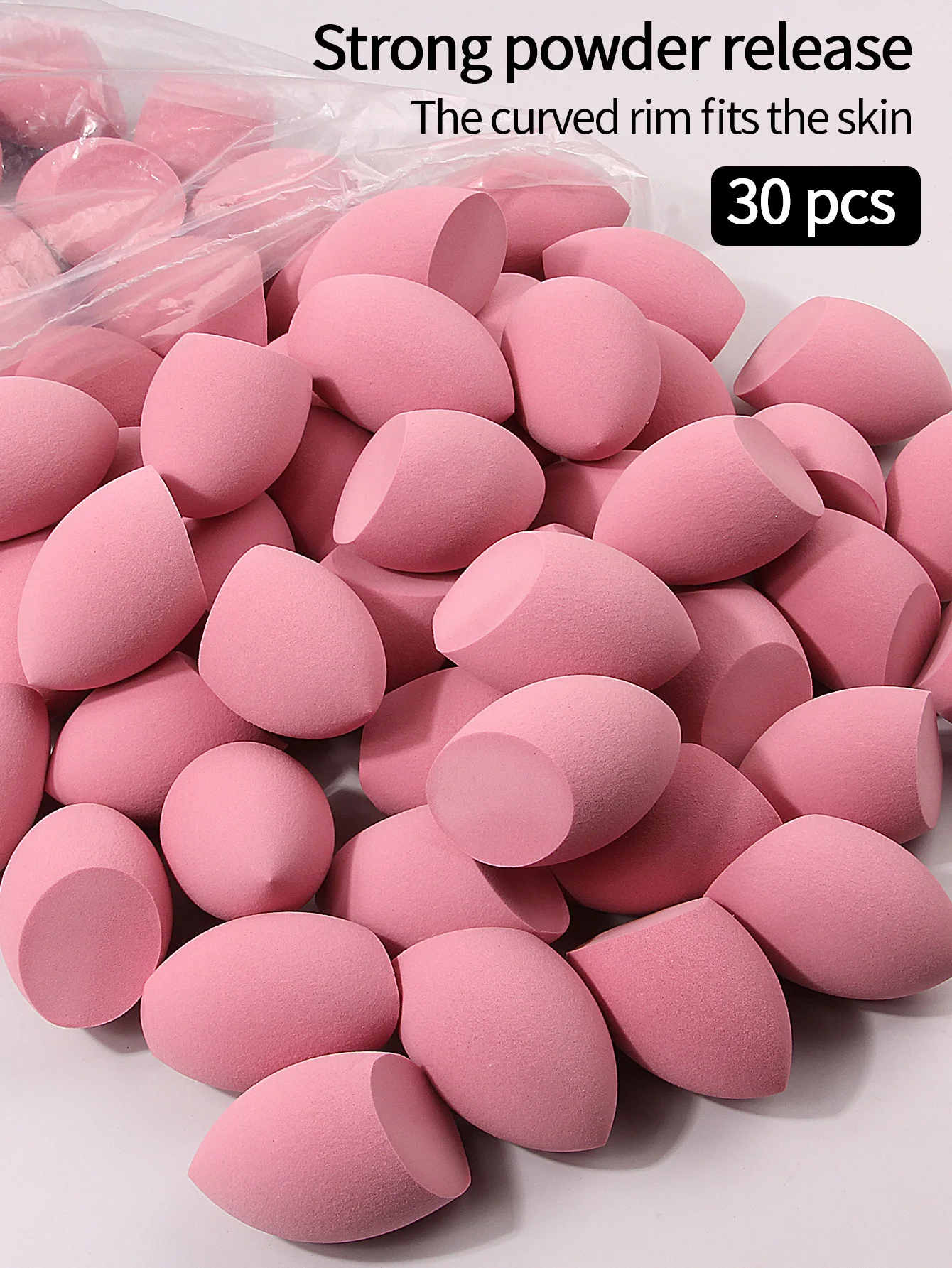 30pcs Powder Blending Makeup Sponge Beauty Egg Set  For Liquid Cream And Powder, Multicolor Without Latex Suitable For All