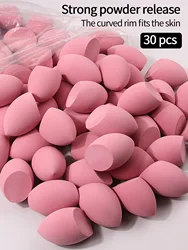 30pcs Powder Blending Makeup Sponge Beauty Egg Set  For Liquid Cream And Powder, Multicolor Without Latex Suitable For All