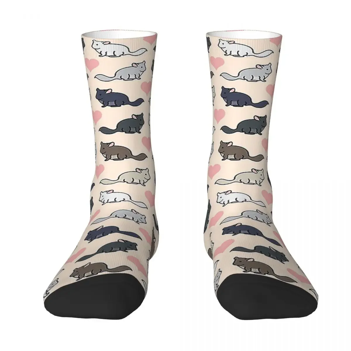 Chinchilla Love Socks Harajuku Sweat Absorbing Stockings All Season Long Socks Accessories for Man's Woman's Birthday Present