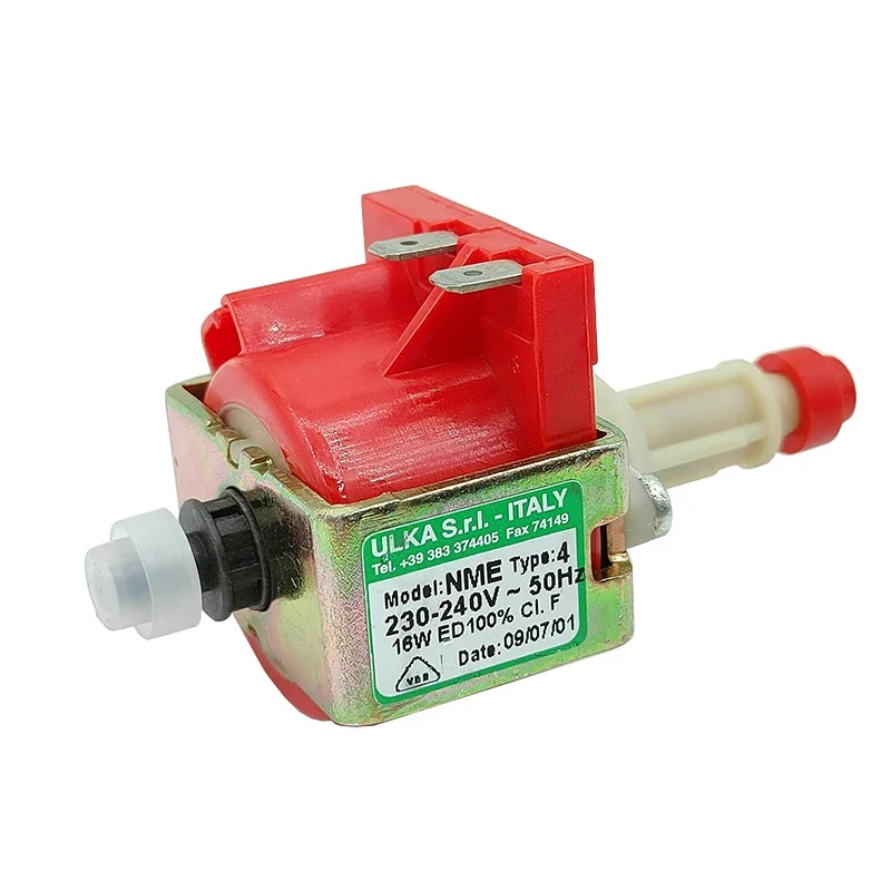 Italy ULKA NME4 AC 220V 230V 16W Mini Electromagnetic Pump Coffee Machine Water Pump Plunger Pump High Pressure Flow 50 cc/min