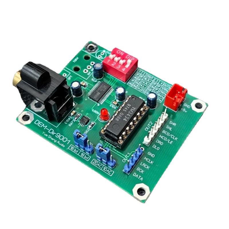 DIR9001+YM3434 Digital Reception PCM56 DAC Decoder Board Fiber Coaxial Input To IIS Output 24bit 96K