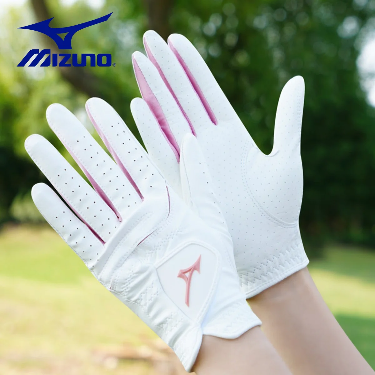 luxury-mizuno-women's-pink-golf-glove-high-performance-breathable-durable-non-slip-comfortable-professional-sports-training-gear