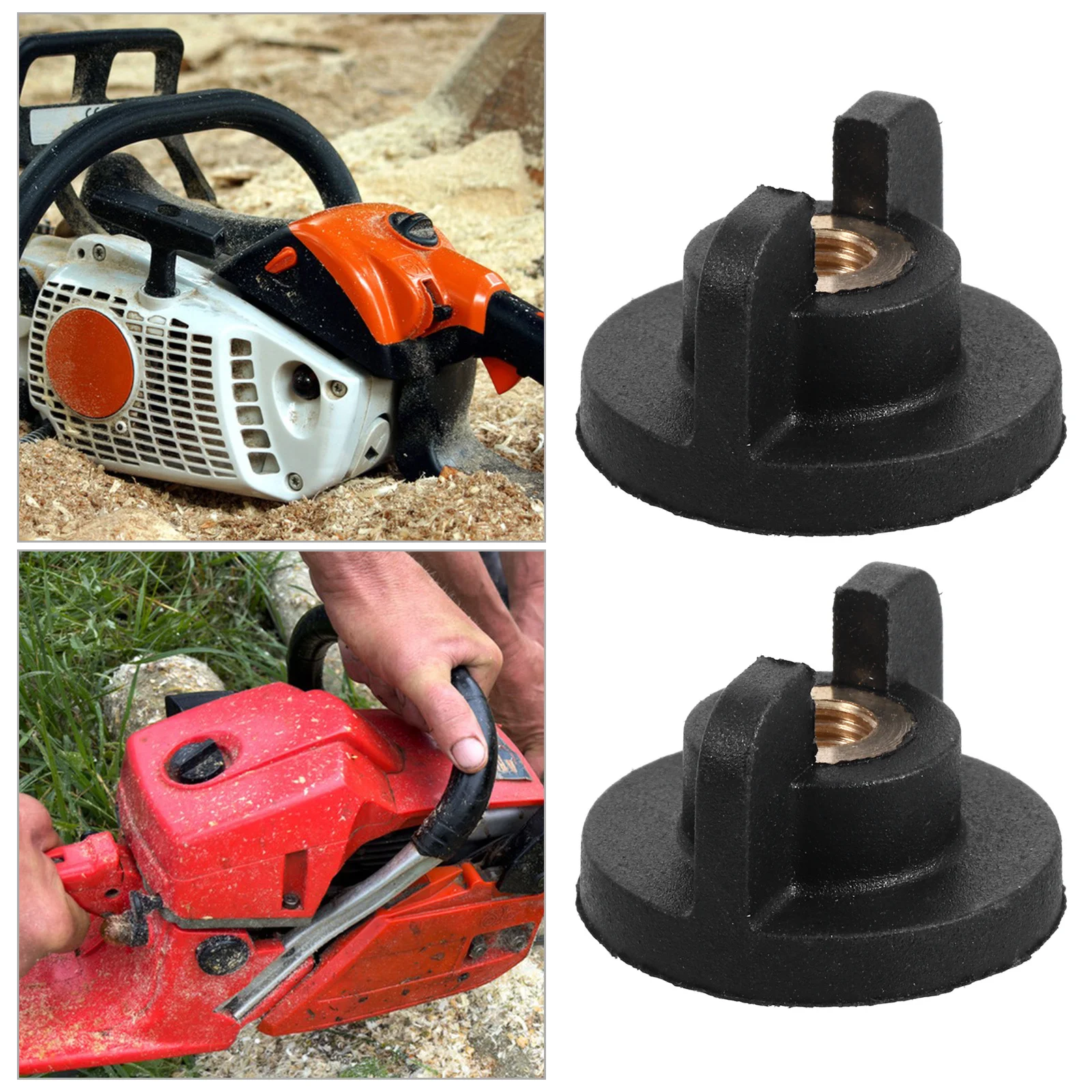 

8pcs Chainsaw Lock Nut 4Mm Inner Diameter Plastic Copper Core Durable For 52/58 Models Cylinder Cover Air Filter Fastening