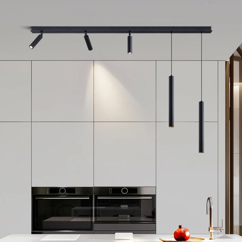 Nordic Modern Strip Led Restaurant Ceiling Lamp Without Main Lamp Design Minimalist Bar Kitchen Island Dining Room Pendent Lamps