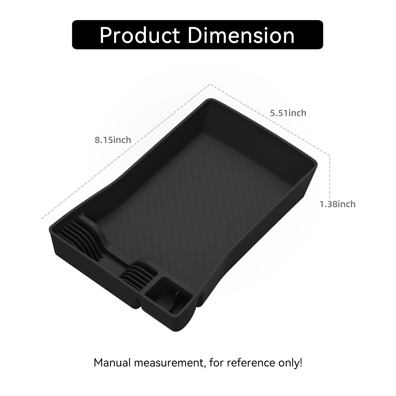 LUCKEASY for Hyundai Kona 2025 2026 Car Storage Box Interior Accessories Central Control Armrest Box Bottom Storage Case Tray