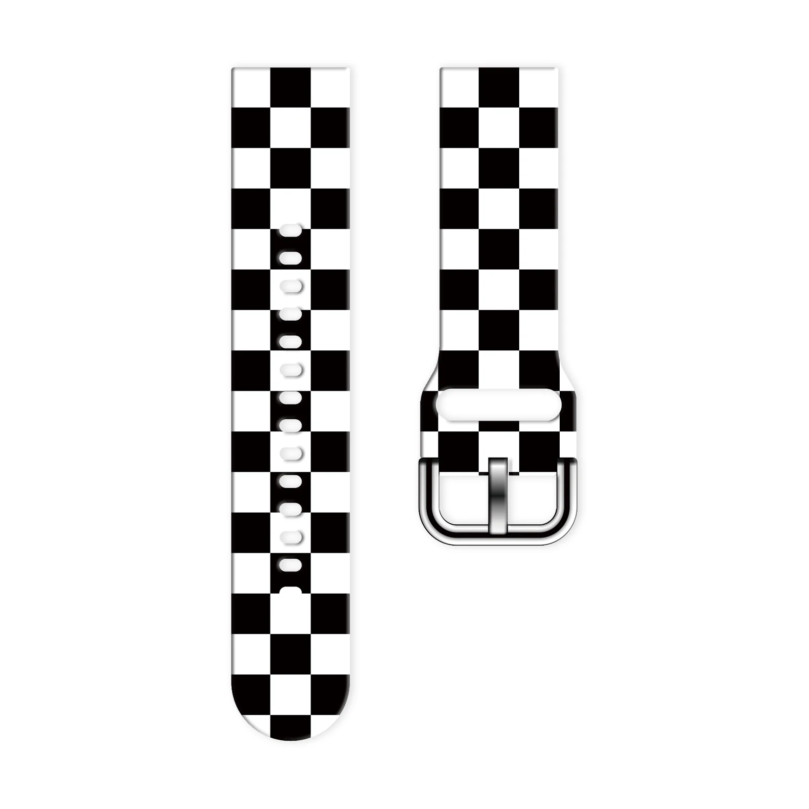

20mm Lattice Pattern Watch Strap for Samsung Galaxy Watch 7/6/5 Band Replaceable Bracelet for Xiaomi Huawei Amazfit Watchband