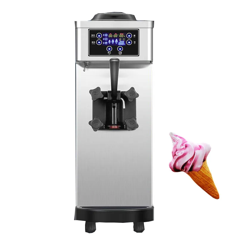 

Commercial Automatic Small Soft Ice Cream Marker Machine Sorbet Sundae Ice Cream Machine 1 Flavor 7 days no cleaning