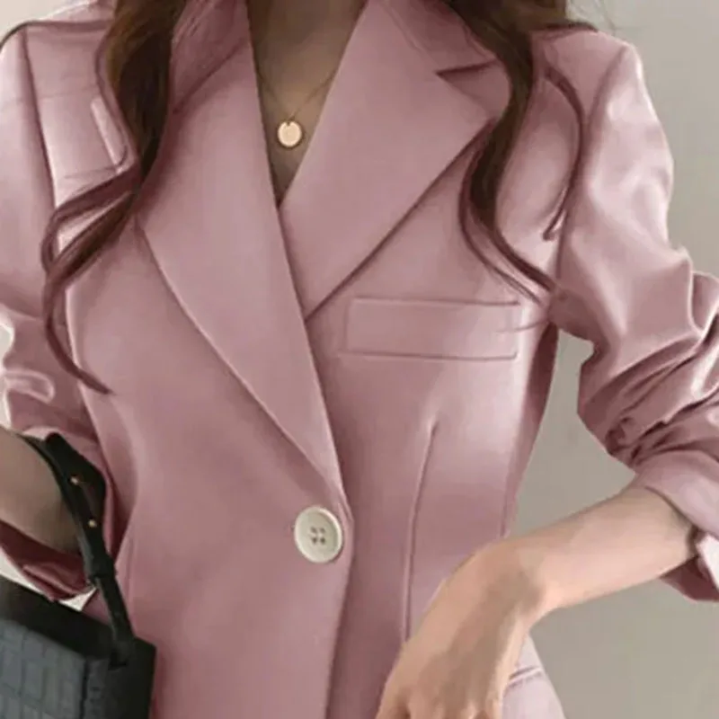 Veste doublée pour femmes, nouveau Style rétro Hong Kong, Chic, Slim Fit, costume décontracté pour étudiantes, haut à la mode, Blazer rose, printemps et automne 2026