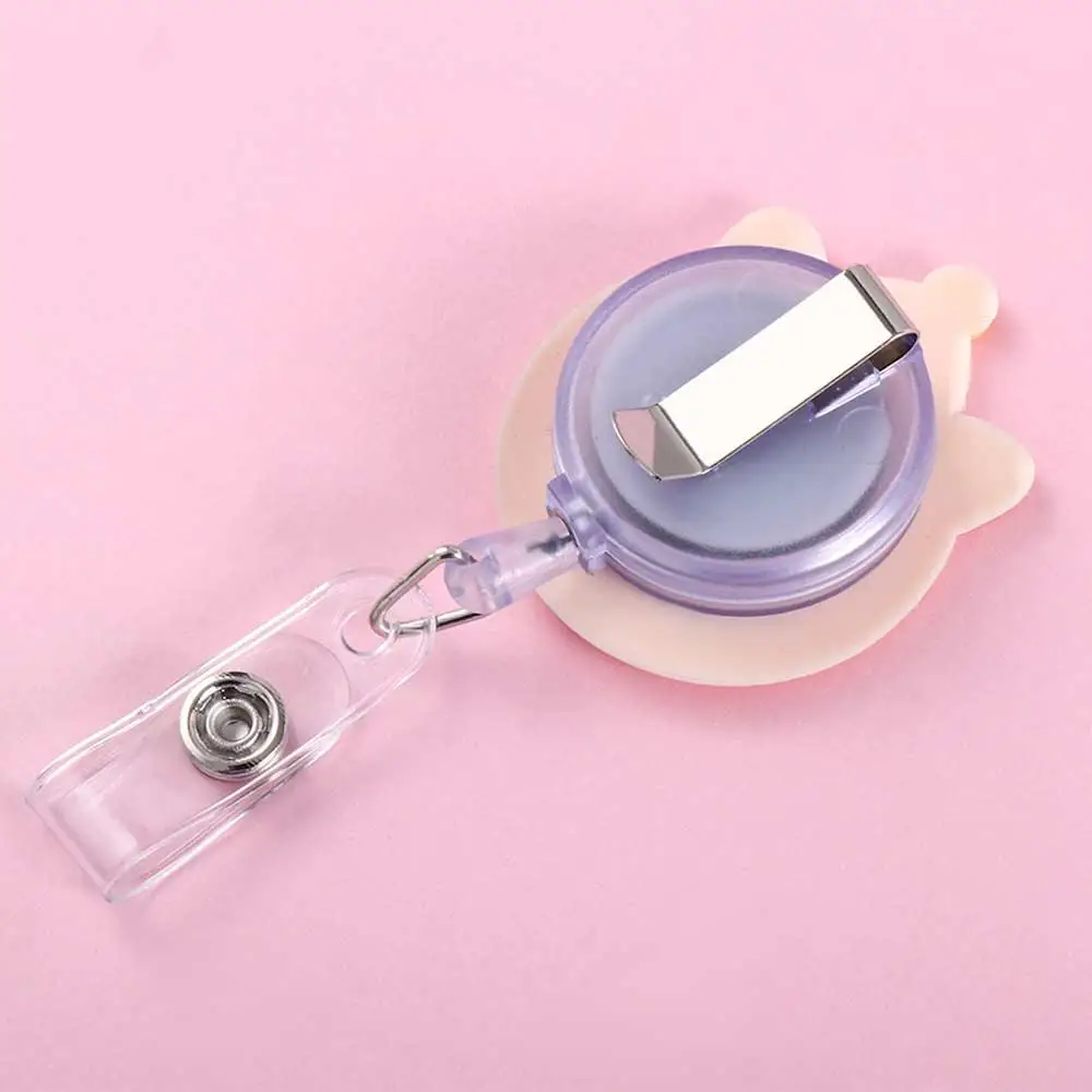

Cute Bear Keys Lanyard Chest Card Work Card Clip Retractable Badge Reel ID Card Clips Nurse Badge Holder Name Card Holder