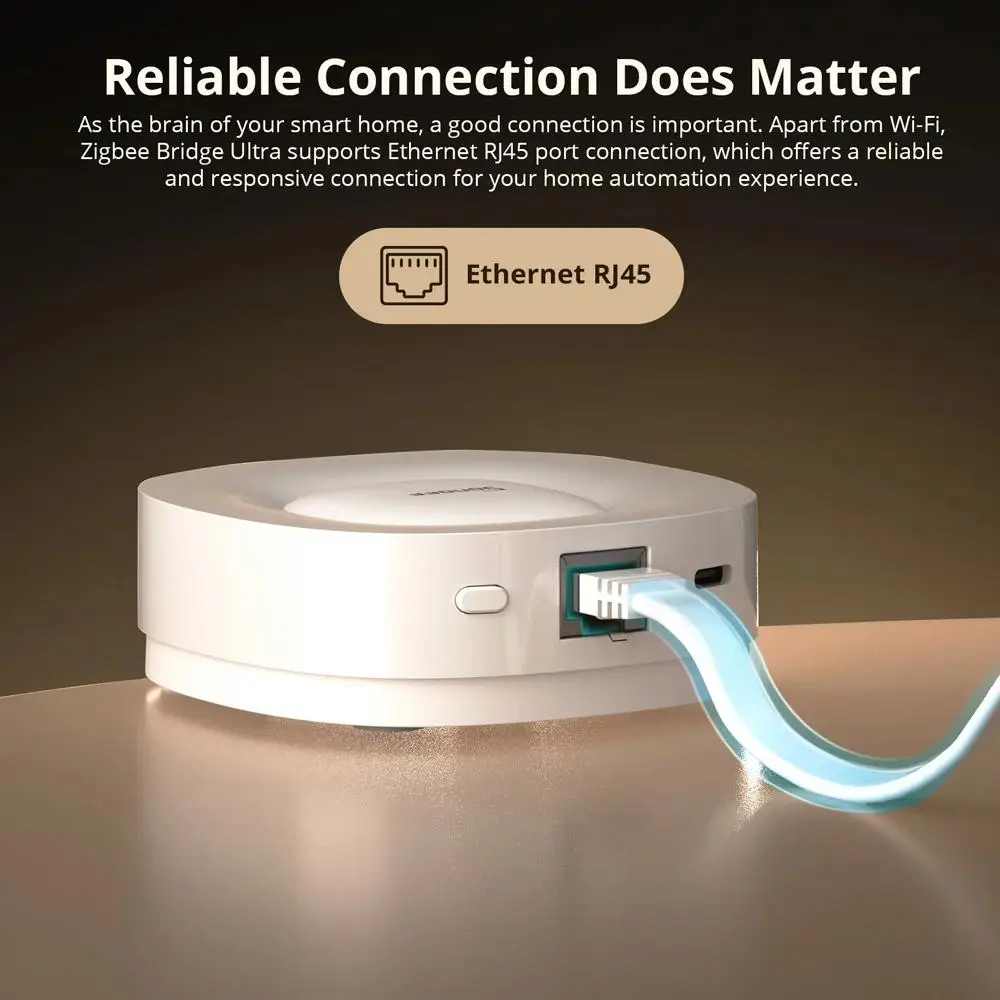 SONOFF ZBBridge-U Zigbee Matter Bridge Ultra Smart Home Security Ethernet Connection OTA Upgrade Works SNZB-01P/SNZB-06P Devices