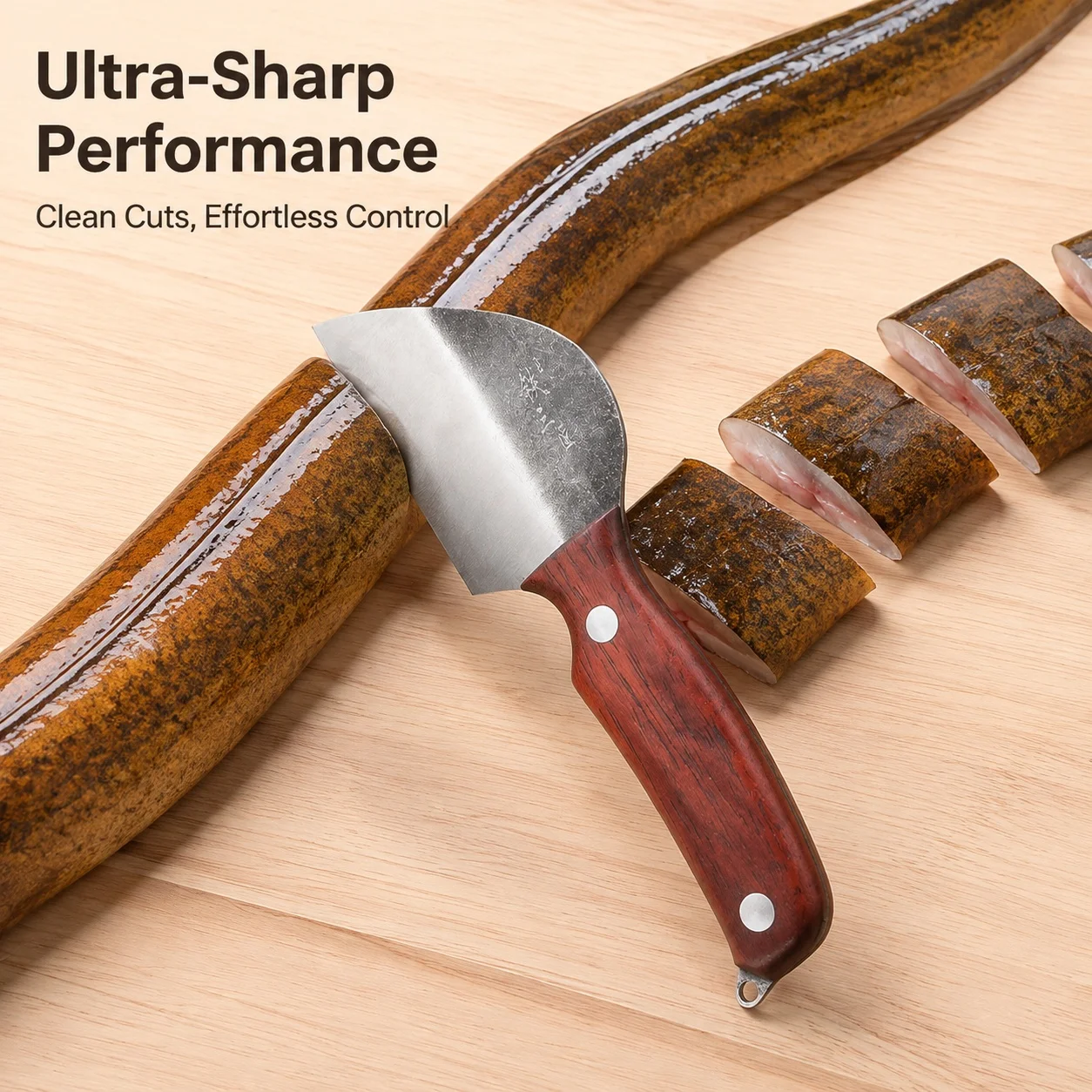 Multifunctional Eel Knife Hand Forged, Rust Resistant Gutting Fish Tool, Sharp Fillet Knife For Sashimi Home Cooking