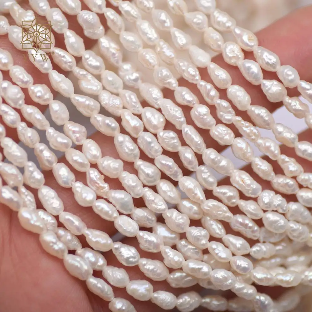 

2-4mm Natural Freshwater White Pearl Loose Beads Sold Per 39-40 Cm Strand For Jewelry Making DIY Necklace Bracelet Accessories