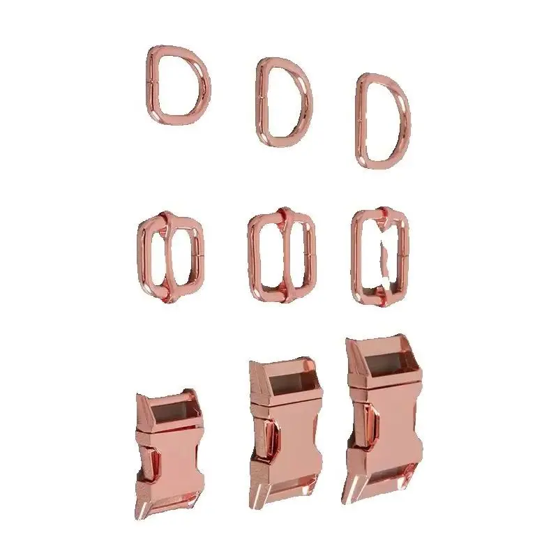 

10 компл./лот, тяжелый ошейник для собак, металлическая пряжка, застежка, ремни, D-образное кольцо, карабин, регулятор, слайдер, фурнитура, швейные детали