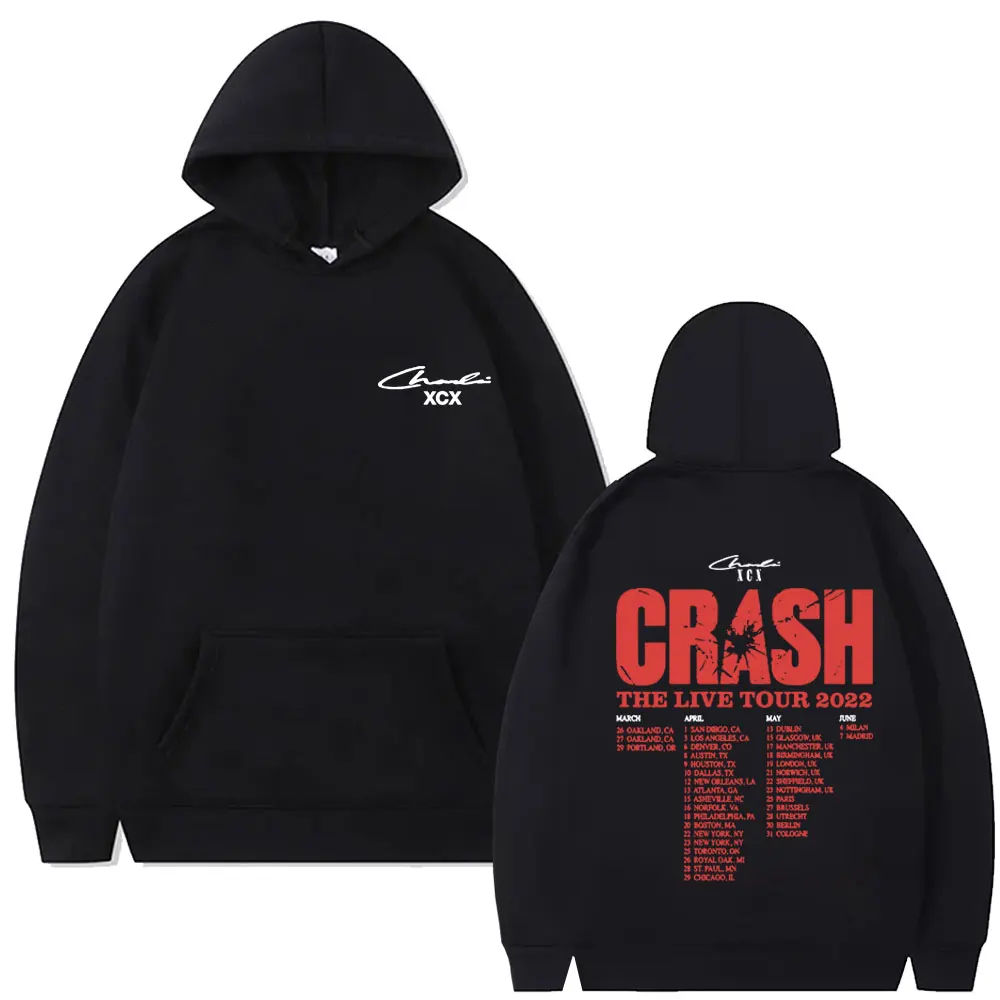 

Charli Xcx Crash The Live Tour Hoodie Autumn Winter Men Women Clothing Fashion Vintage Oversized Hooded Sweatshirt Streetwear