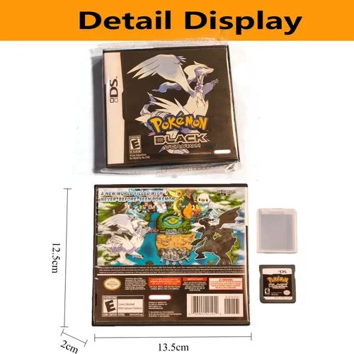 Imagen 2 del producto Versión de EE. UU. Anime periférico NDS tarjeta de juego Pokemon tarjeta única caja negra Soulsilver Diamond colección de juegos regalos para niños