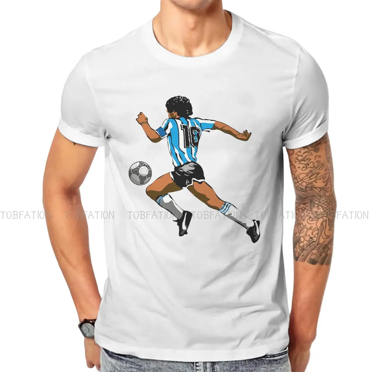 El Diego Argentina Football Legend Men Polyester T Shirt Vintage Alternative O-Neck TShirt Harajuku Clothes