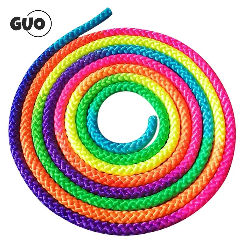 Competition Yoga Indoor Outdoor Training Rainbow Colour Polyester Exercise Fitness Artistic Gymnastics Jump Rope For Sports