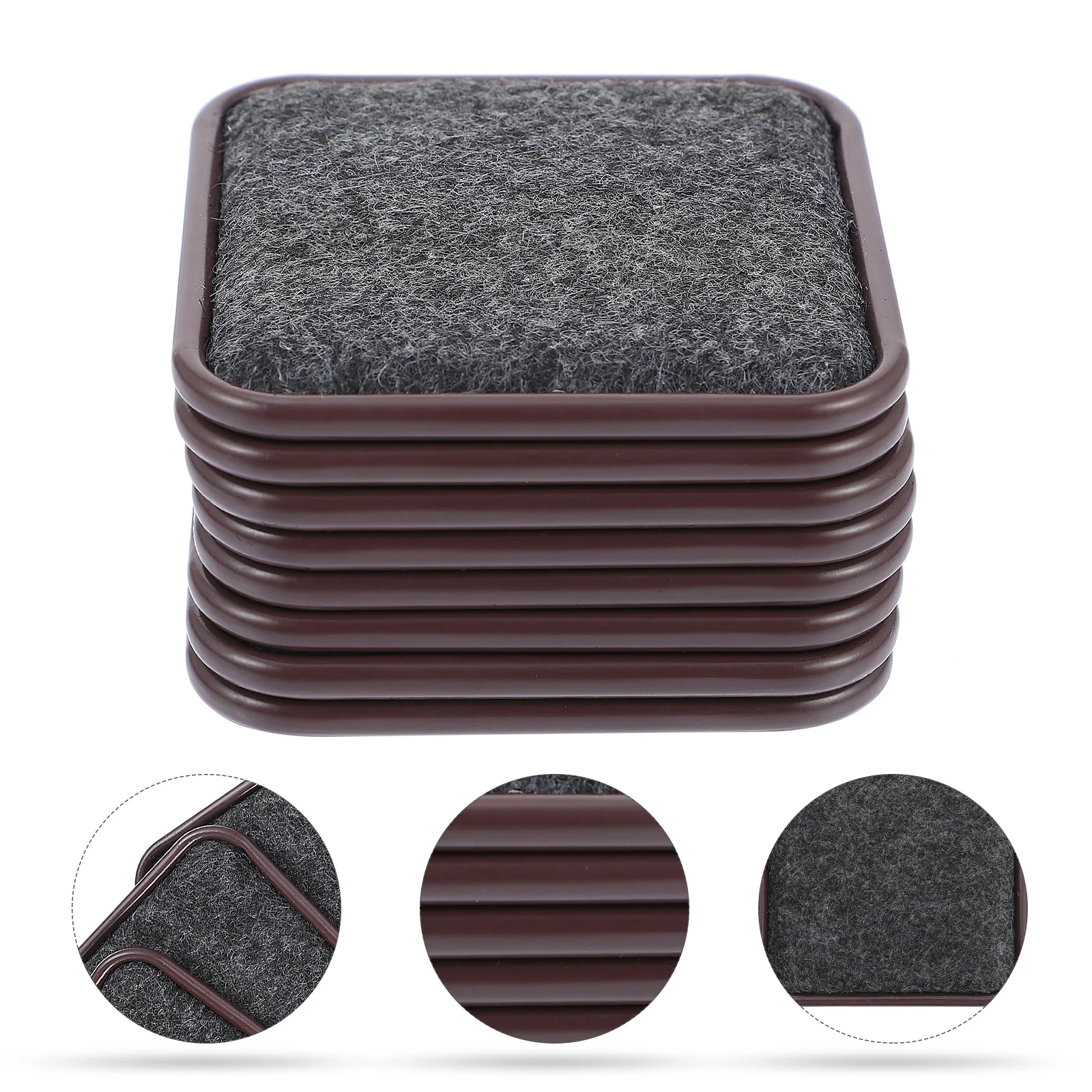 8 قطعة سدادة الأثاث من البلاستيك الصلب أكواب العجلات السفلية لكرسي أريكة تتحول لسدادة الأثاث المربعة #2