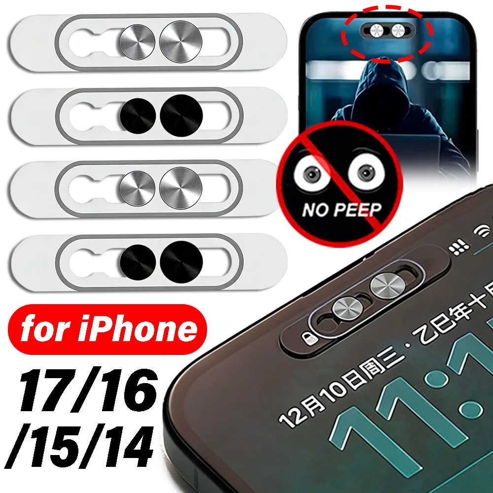 

Dual - Slide Design Webcam Lens Cover for IPhone 17/16/15/14 Pro Max Anti-hacker Shutter Privacy Protection Shield Anti-peep