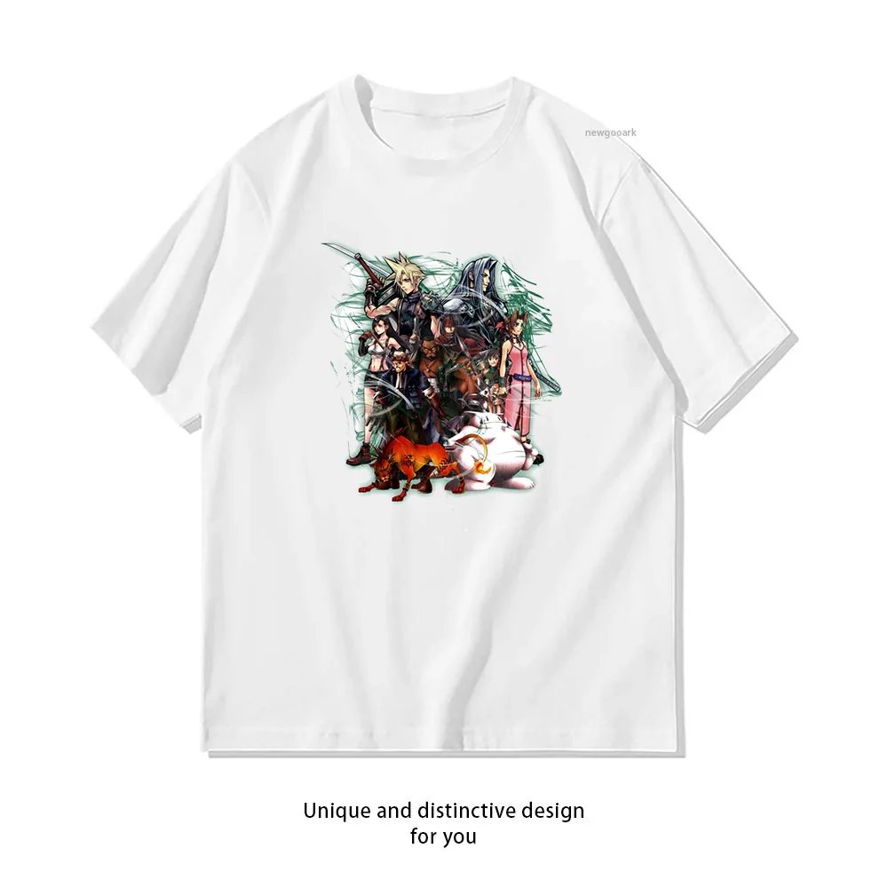 Final Fantasy VII Collage Essential T-Shirt woman man summer cotton graphic t shirts Adult streetwear tops tee Short-sleev