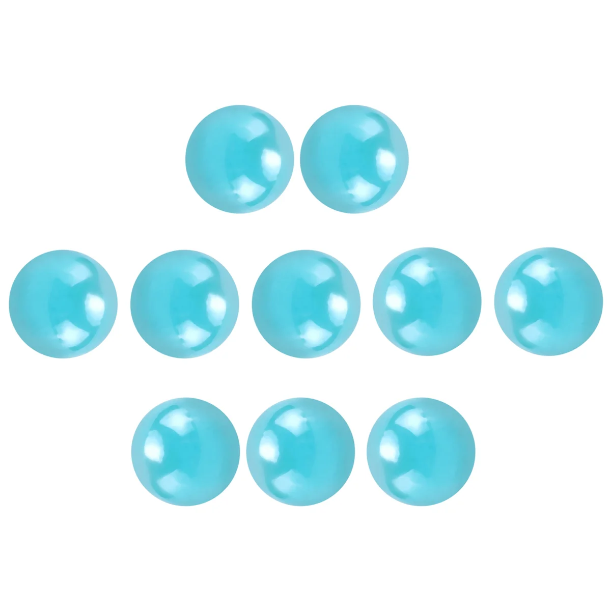 10 Pcs Marbles 16mm glass marbles Knicker glass balls decoration color nuggets toy Light Blue