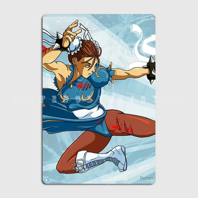 Chun Li Metal Sign Cave Pub Plaques Cinema Living Room Customize Tin Sign Poster