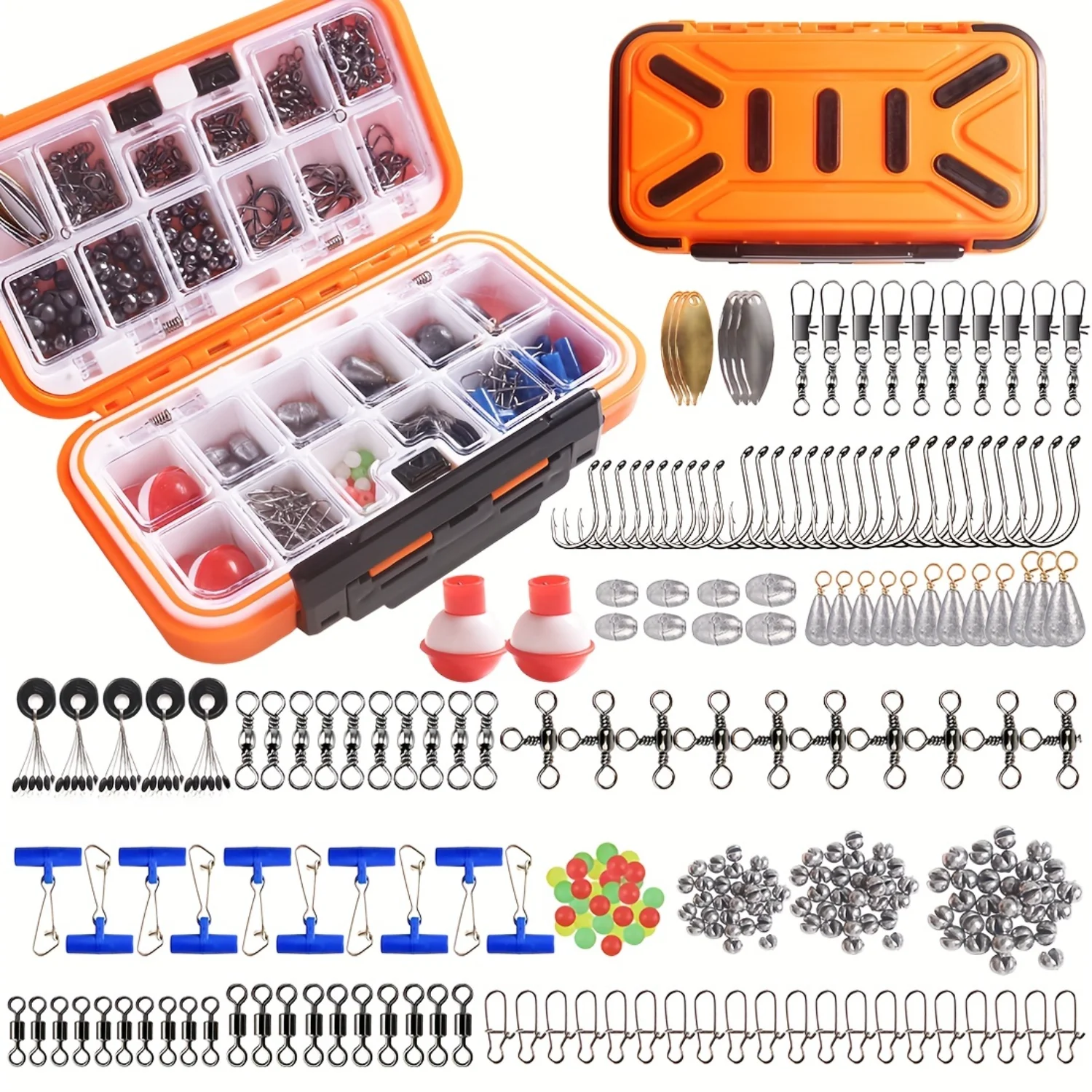 

254pcs Fishing Kit , Buoys, Tackle Box & More - Perfect for Rock Fishing!