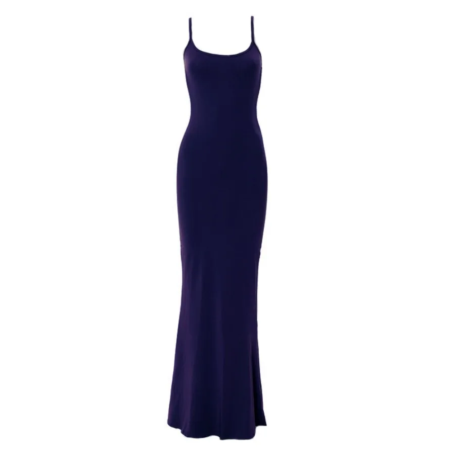 Kardashian Slim Black Knitted Casual Long Dress