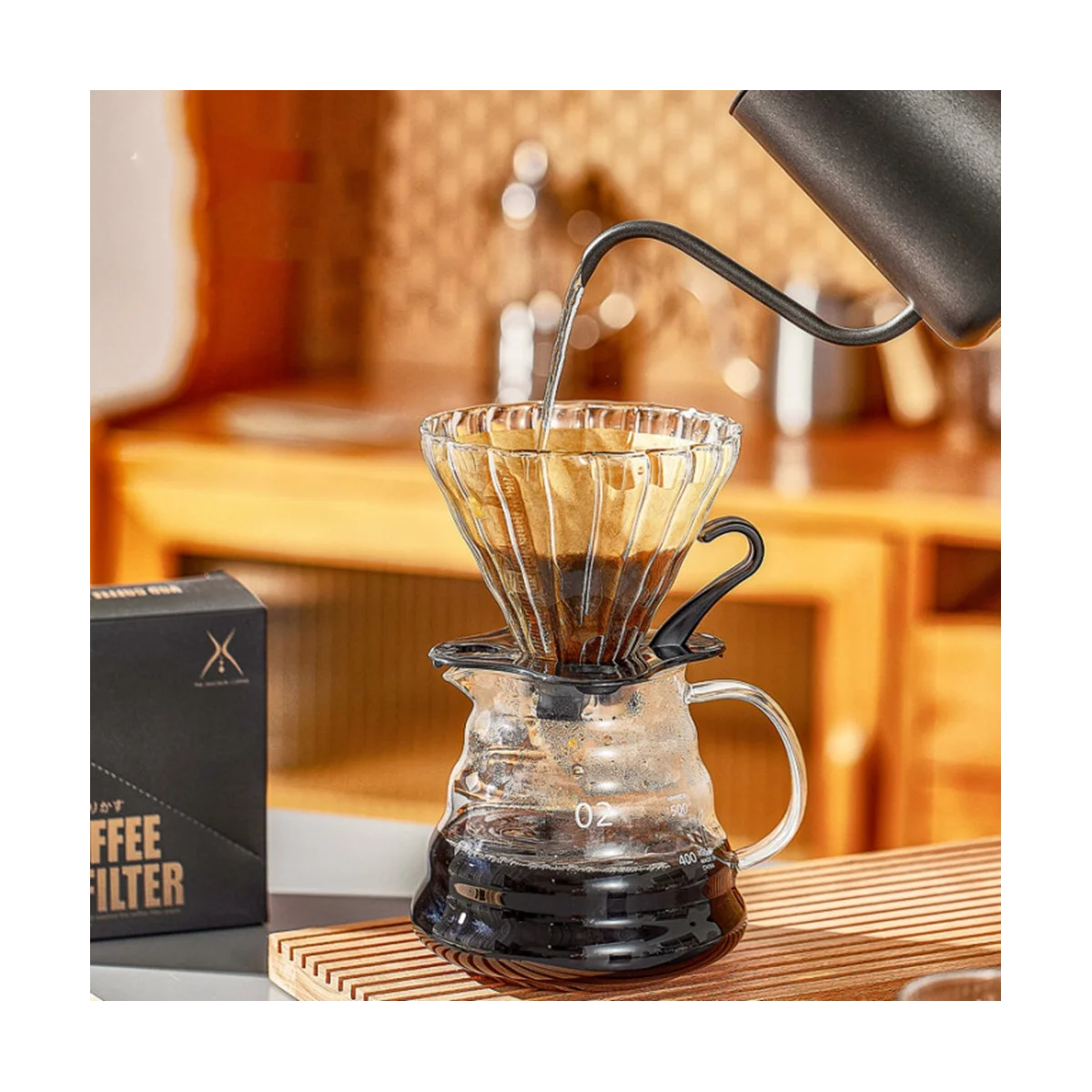 Coffee Set Coffee Accessories Camping Barista Tool Dripper Filter Coffee Kettle Manual Grinder Portable Gooseneck Kettle