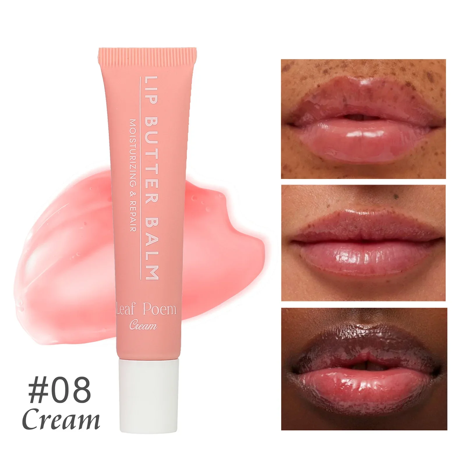 

Shimmer Lip Oil Balm 8 Shades Jojoba Oil Infused Glossy Non-Sticky Finish Lightweight Lip Tint for Makeup Look Clear Lip Gloss