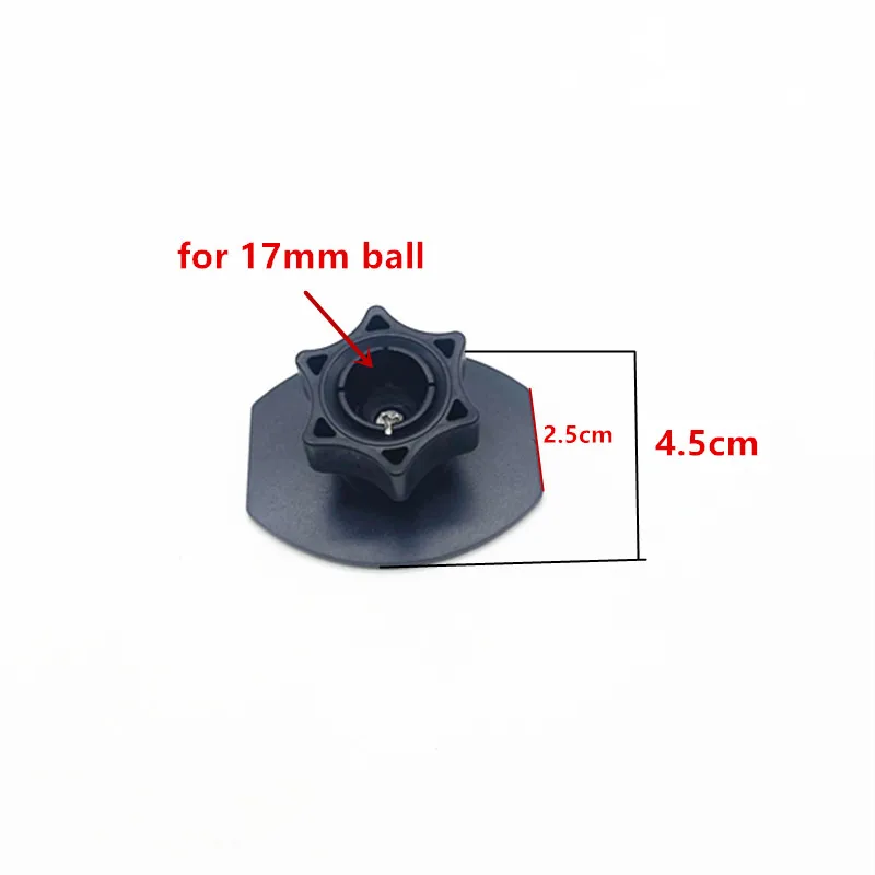 Car Dashboard Mount Paste Base 17mm Ball Head Self Adhesive Car Dashboard Mobile Phone for GPS Navigation Bracket Accessories