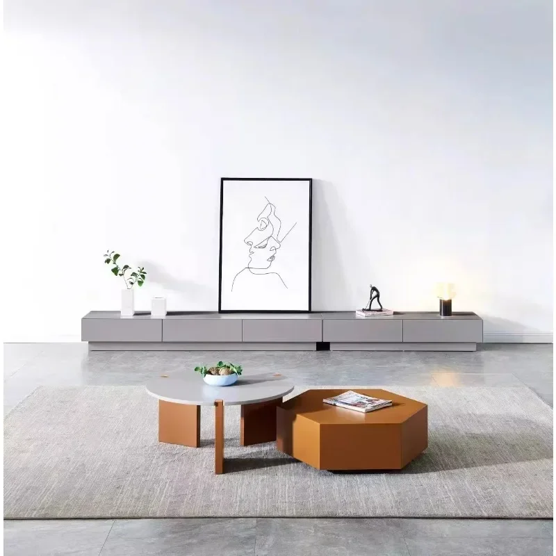 

B Minimalist Coffee Table Combination Small Apartment Living Room Home 3 M TV Cabinet Floor Cabinet