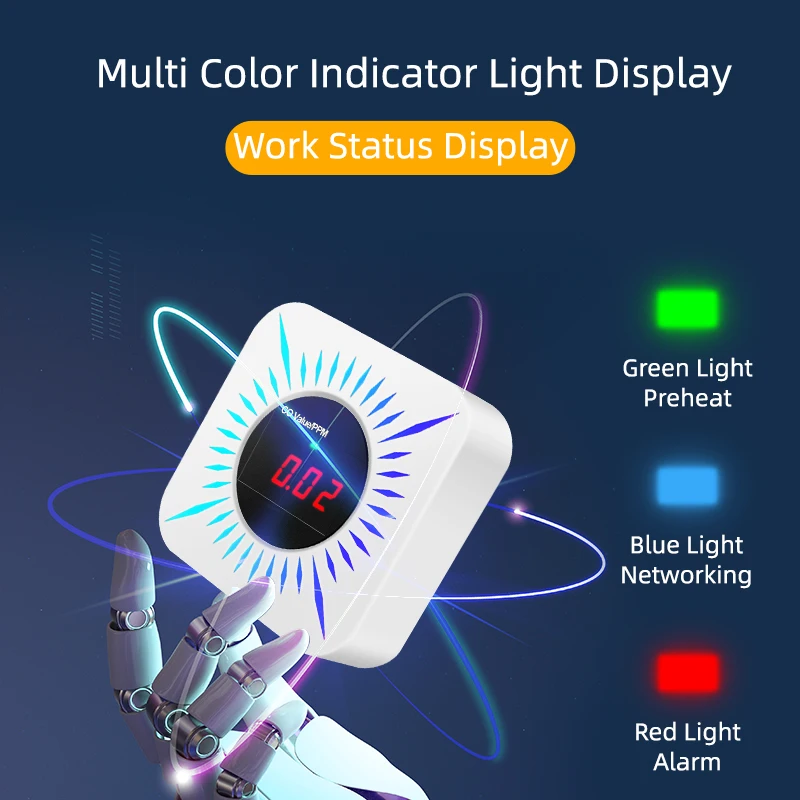 WiFi Zigbee Tuya Detector De Gás E Monóxido De Carbono, Sensor De Alarme De Gás Natural, Display LED, Vida Inteligente