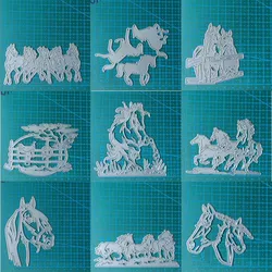 Animal horses metal cutting dies Scrapbooking decoration paper craft knife mould blade punch template Embossing stencils